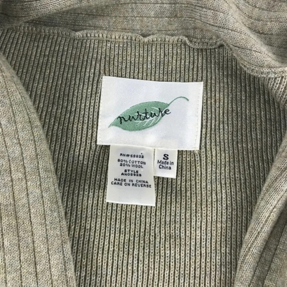 Nurture Oversized Cardigan Open Front Beige - Picture 4 of 4